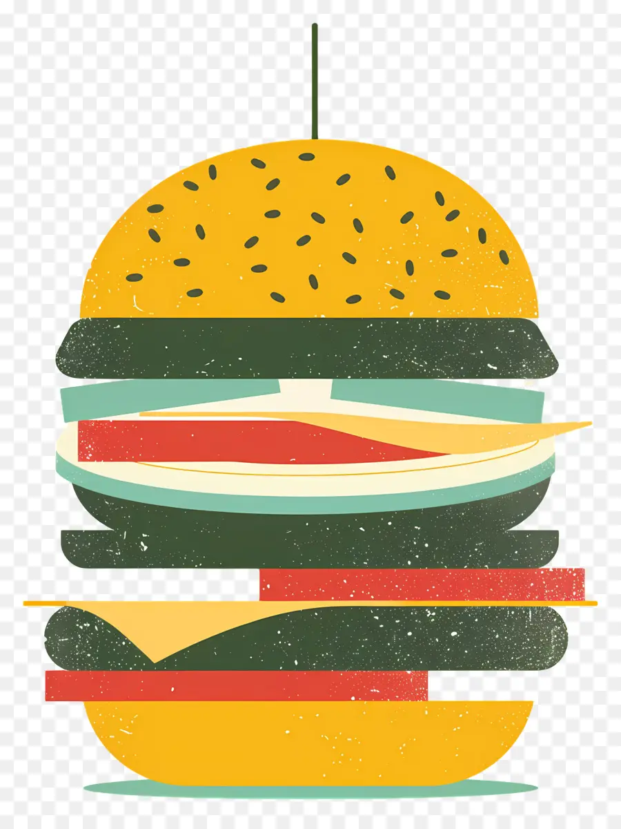 Burger Berair，Burger Berwarna Warni PNG