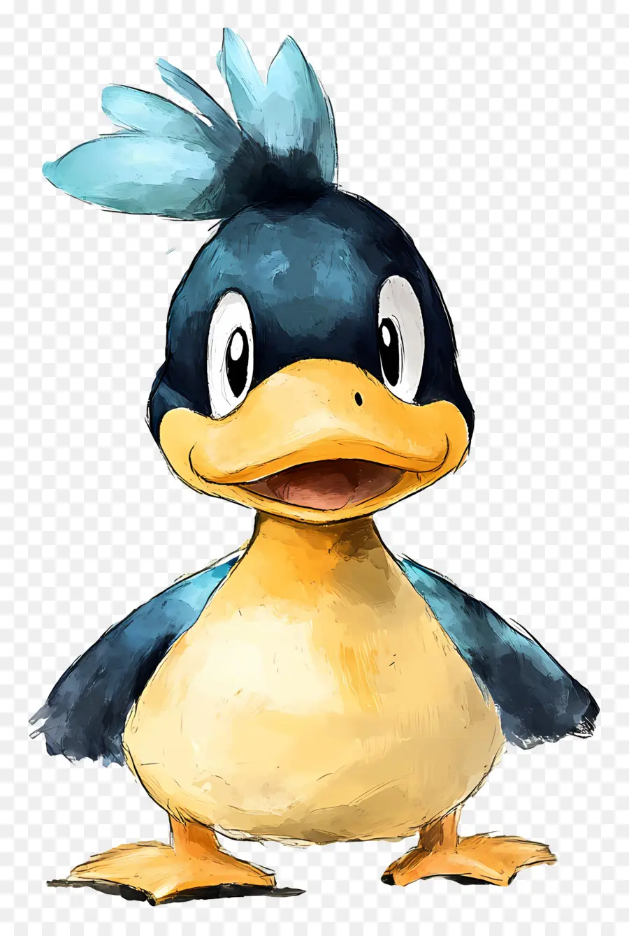 Bebek Kartun，Bebek Biru PNG