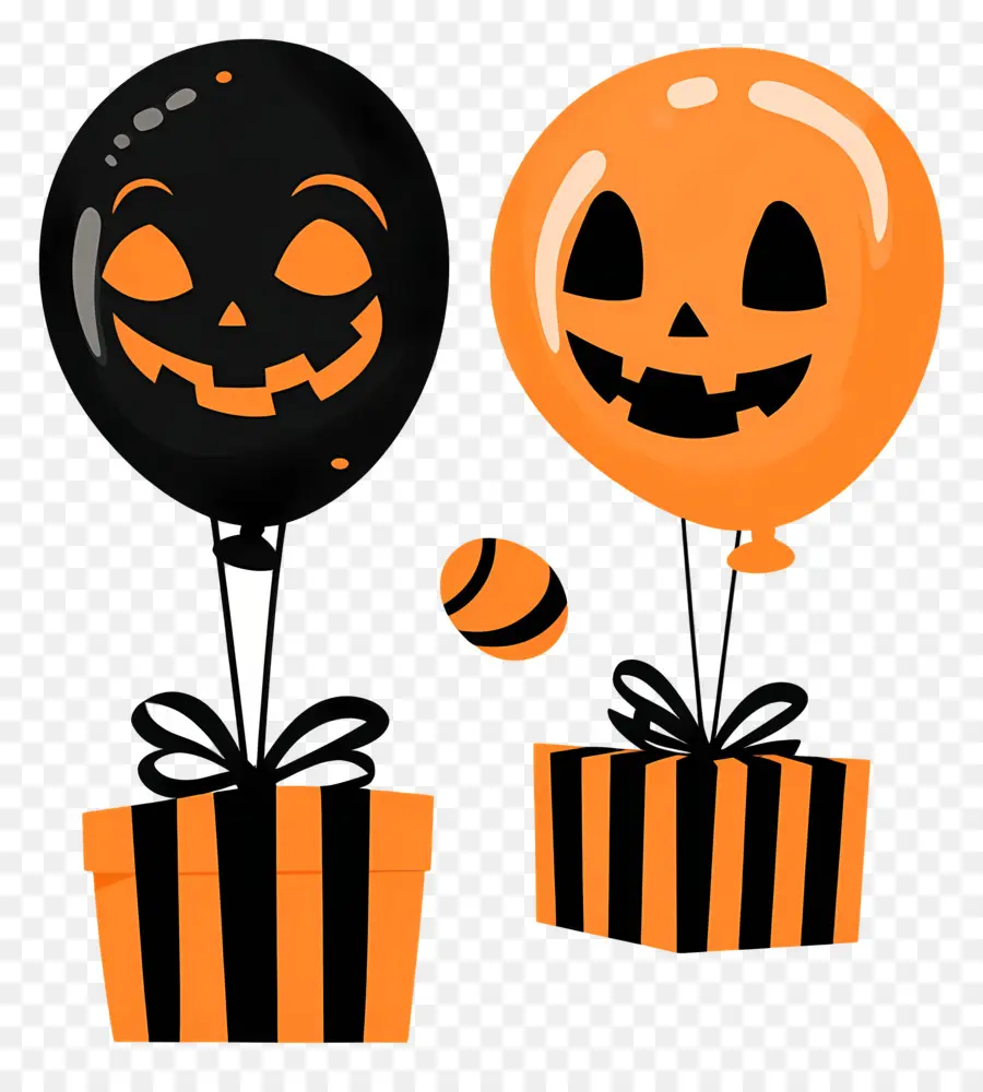 Balon Halloween，Hadiah PNG