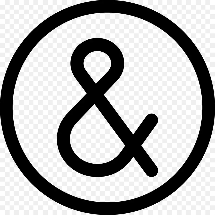 Simbol Ampersand，Ampersand Hitam PNG