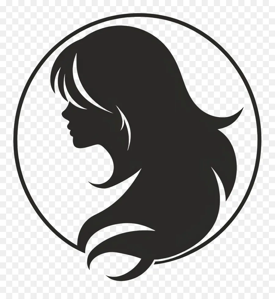 Logo Gadis，Wanita Siluet PNG