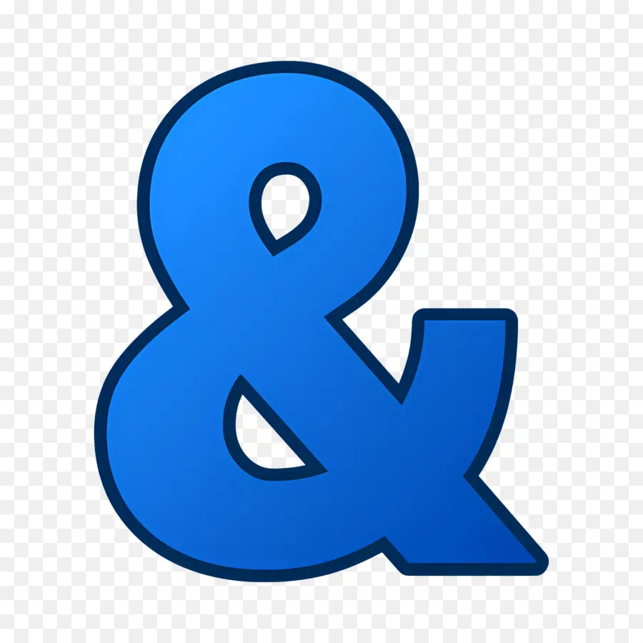 Simbol Ampersand，Ampersand Biru PNG