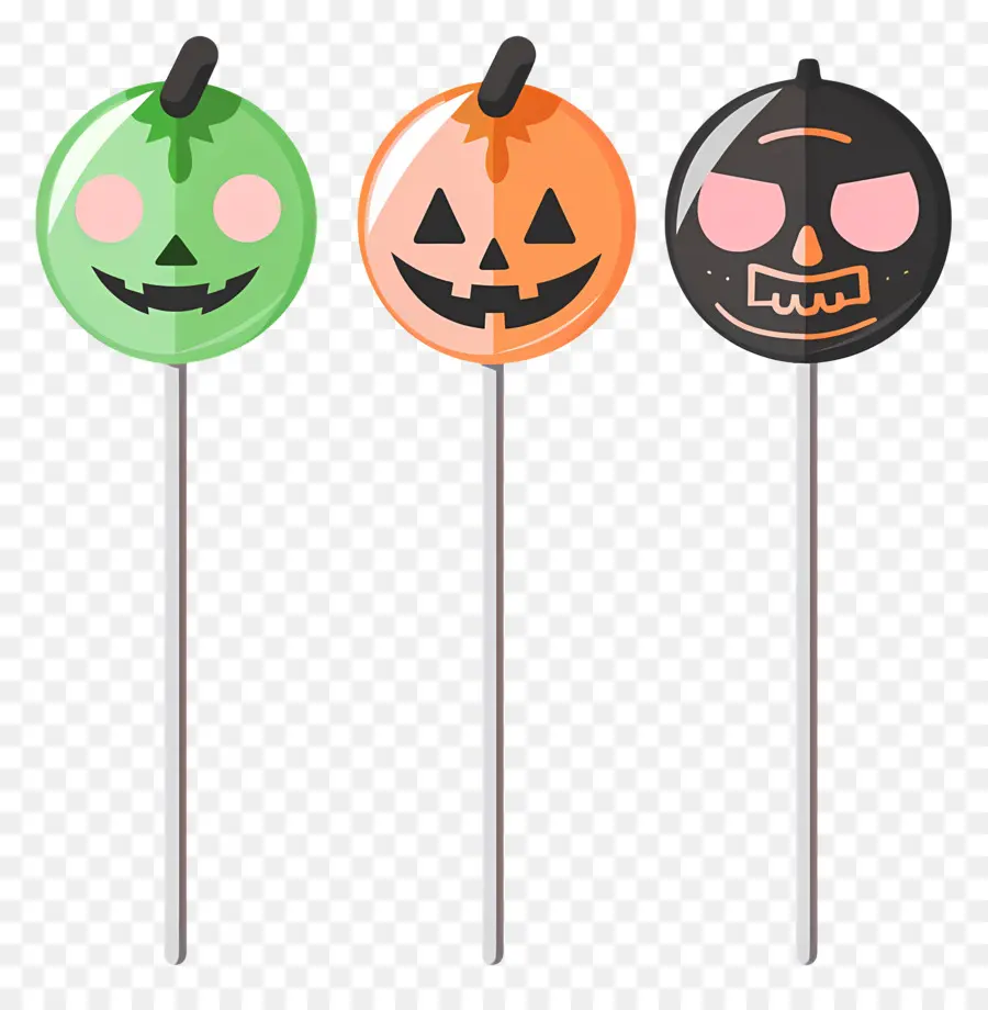 Lolipop Halloween，Labu Kuning PNG