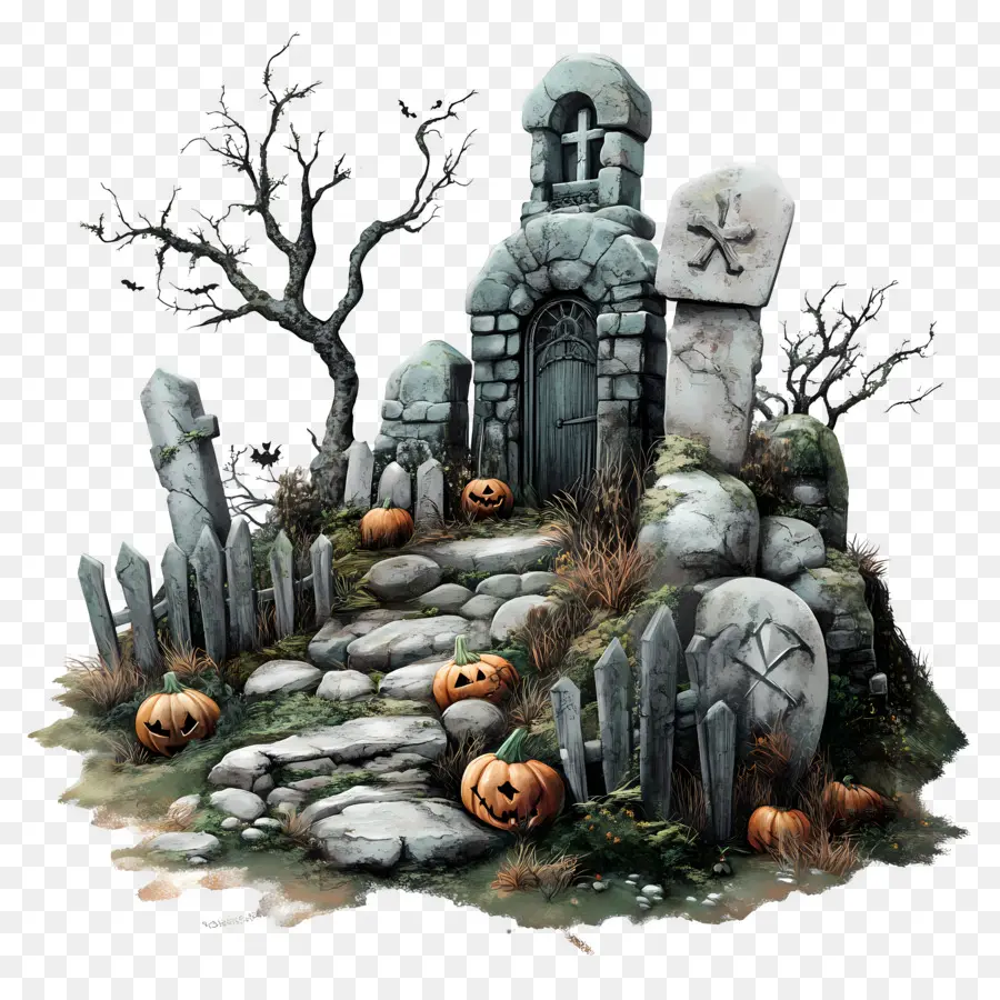 Makam Halloween，Makam Berhantu PNG