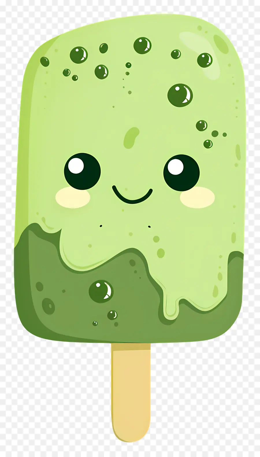 Es Krim Matcha，Es Loli Hijau Yang Lucu PNG