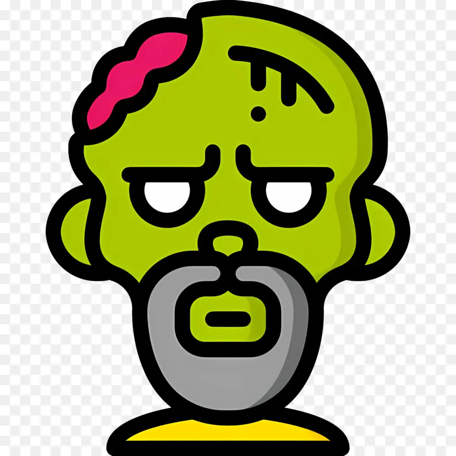 Zombie Hallowen，Kepala Zombi PNG