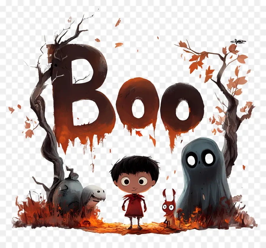 Halloween Boo，Adegan Boo PNG