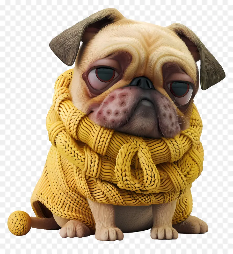 Anjing 3d，Anjing Dalam Sweater PNG