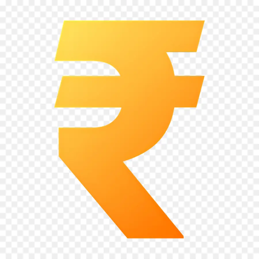 Simbol Rupee，Simbol Rupee Oranye PNG