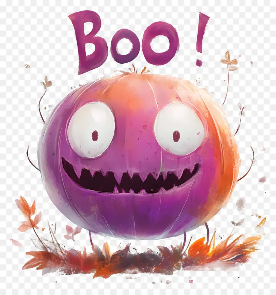 Halloween Boo，Labu Biru PNG