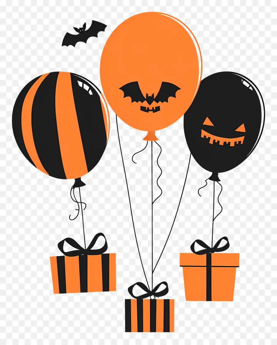 Balon Halloween，Hadiah PNG