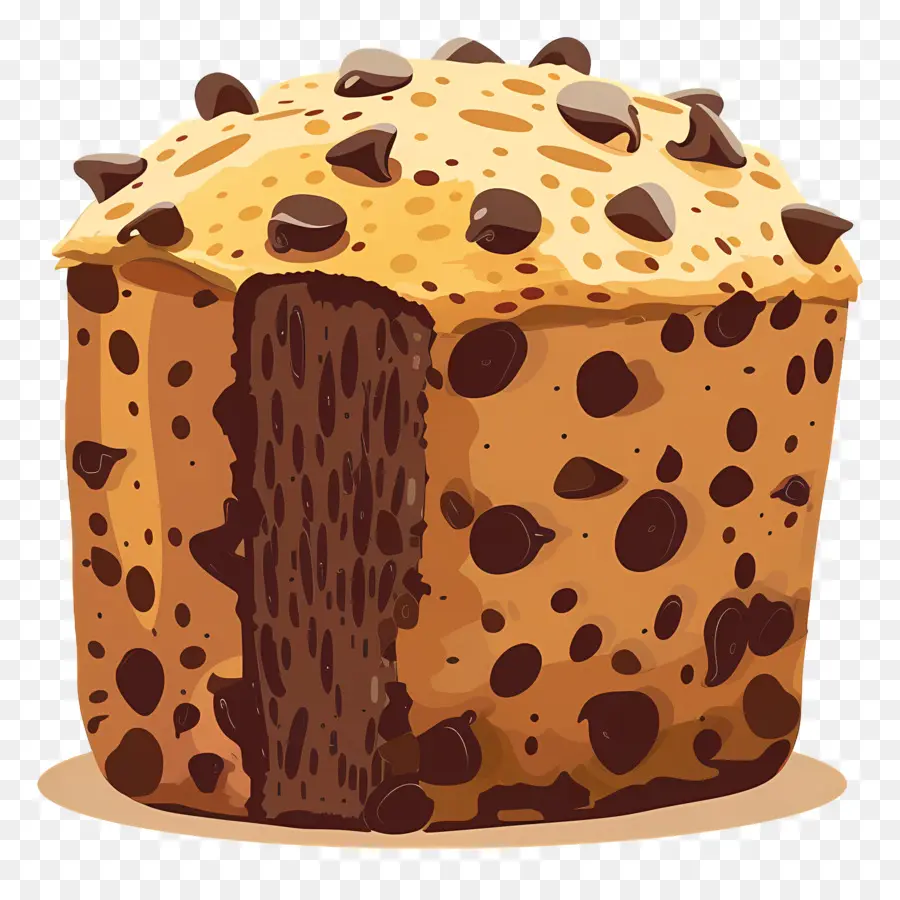 Panetton，Panettone Kepingan Coklat PNG