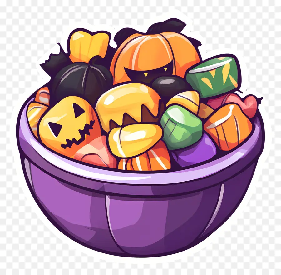 Mangkuk Permen Halloween，Mangkuk Permen Labu PNG