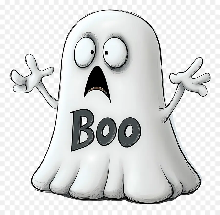 Halloween Boo，Hantu Takut PNG