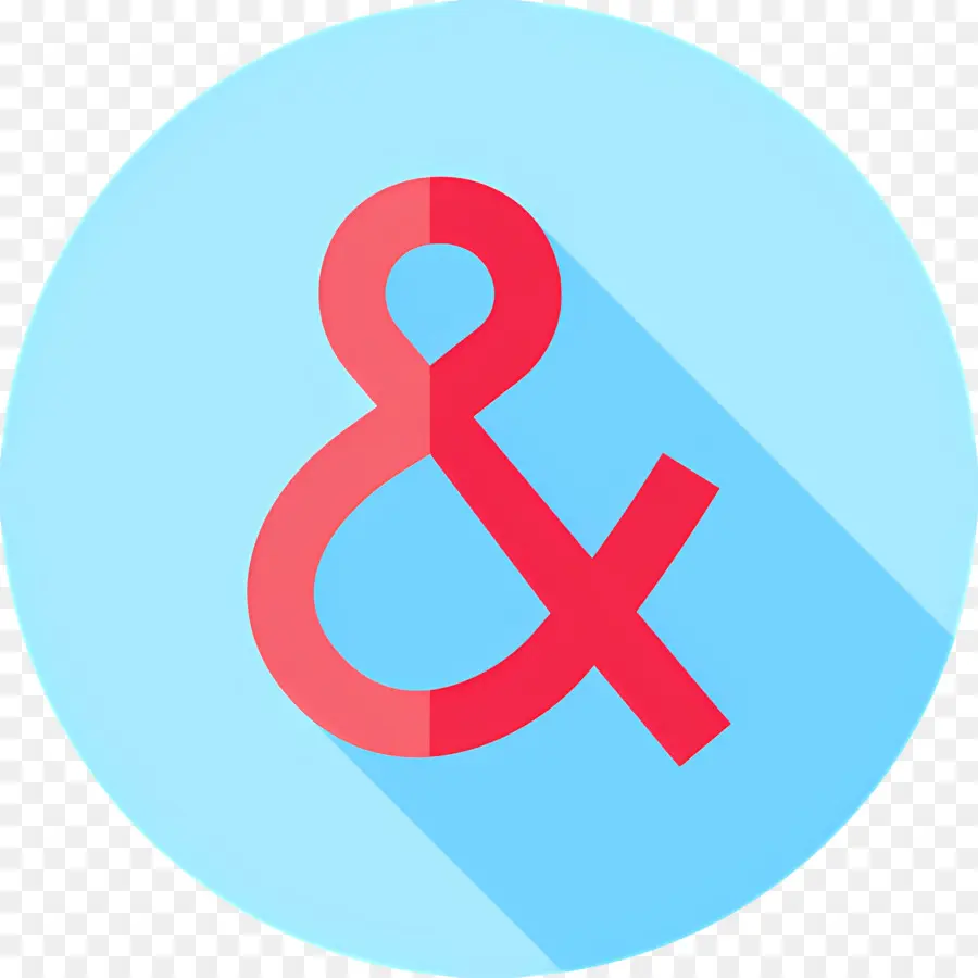 Simbol Ampersand，Ampersand Merah PNG