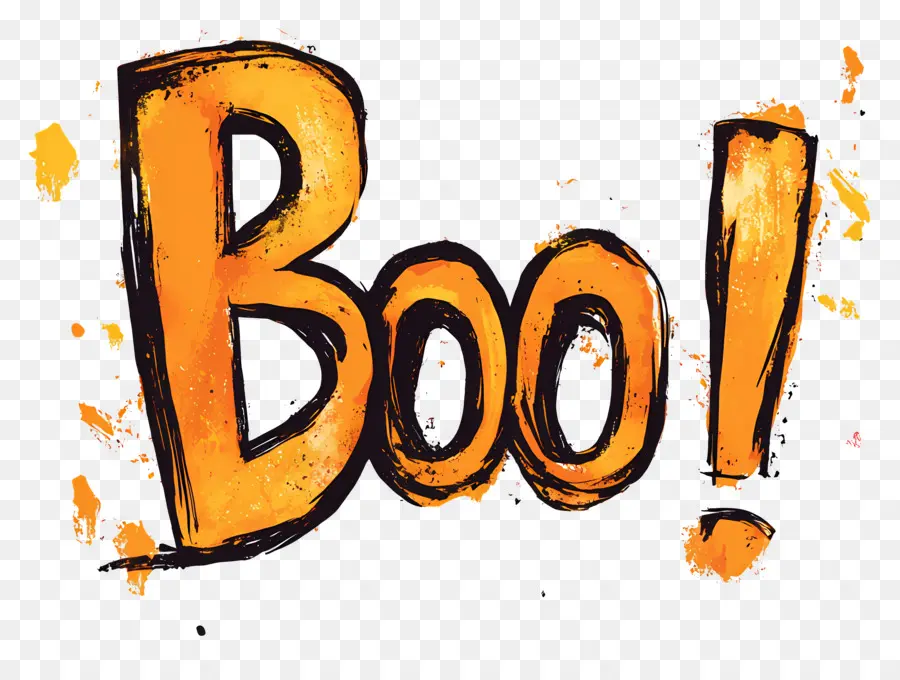 Halloween Boo，Teks Boo PNG