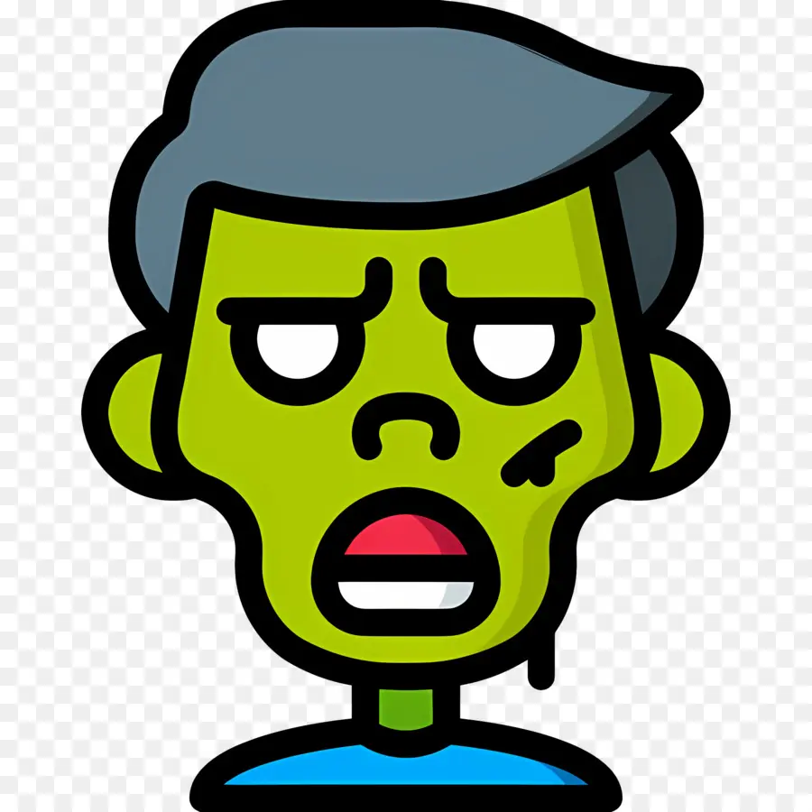 Zombie Hallowen，Wajah Zombi PNG