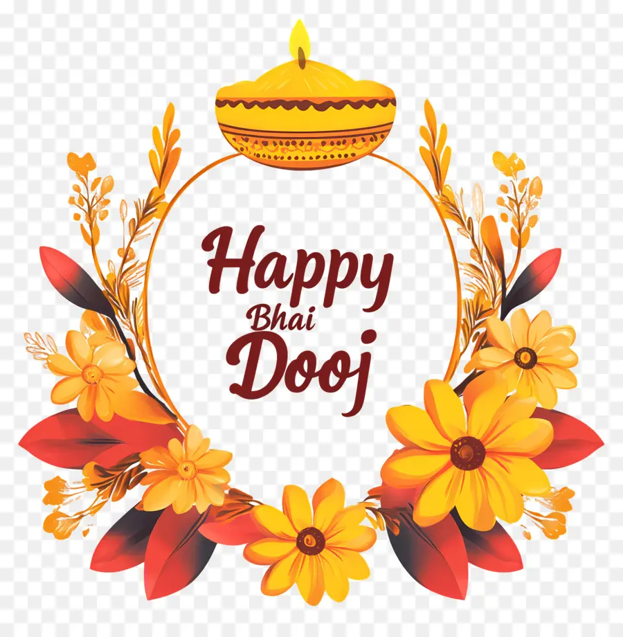 Selamat Bhai Dooj，Karangan Bunga Bhai Dooj PNG