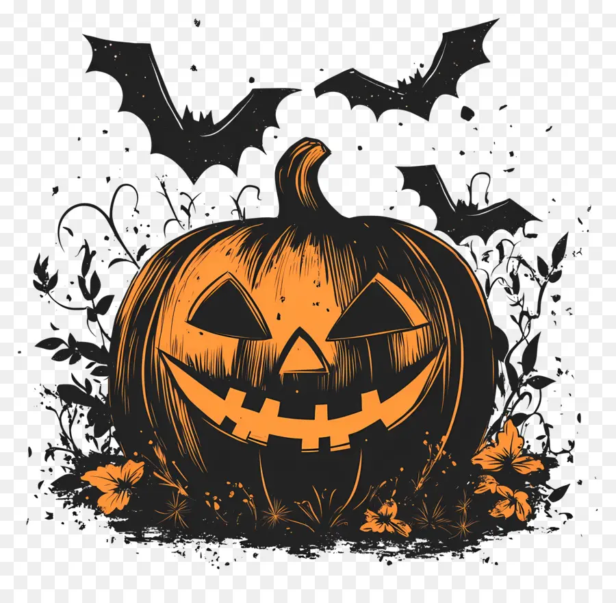 Templat Spanduk Halloween，Labu Kuning PNG