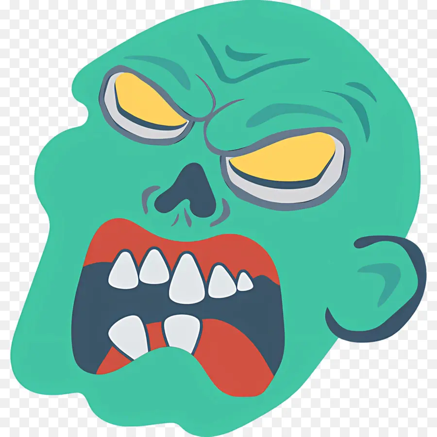 Zombie Hallowen，Wajah Zombi PNG