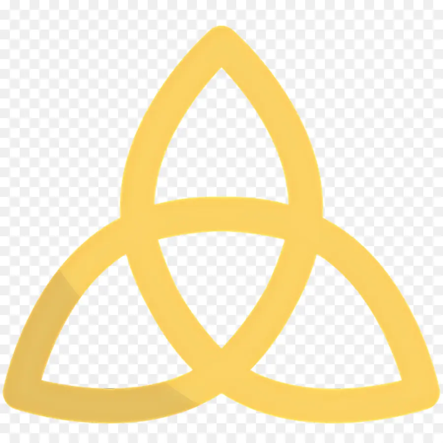 Simbol Trinitas，Triquetra Kuning PNG