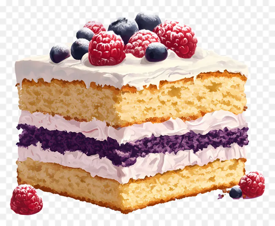 Kue Bolu，Irisan Kue Berry PNG