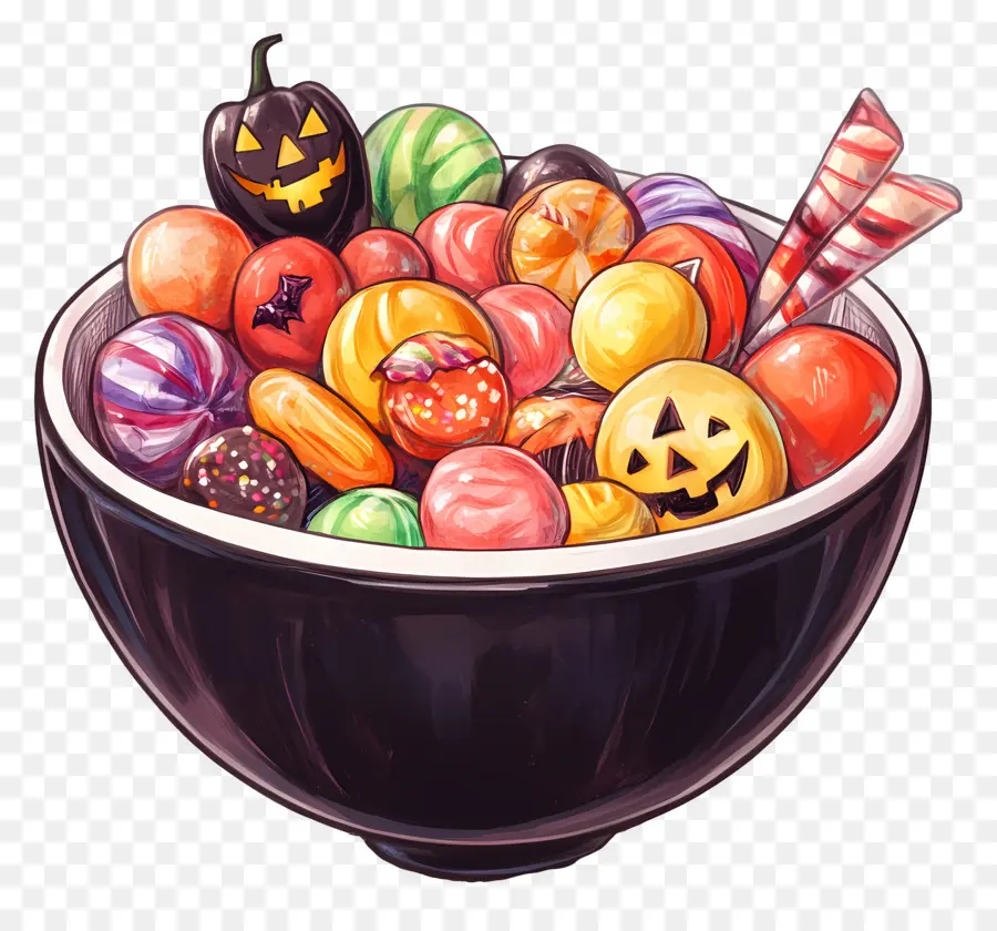 Mangkuk Permen Halloween，Mangkuk Permen Labu PNG