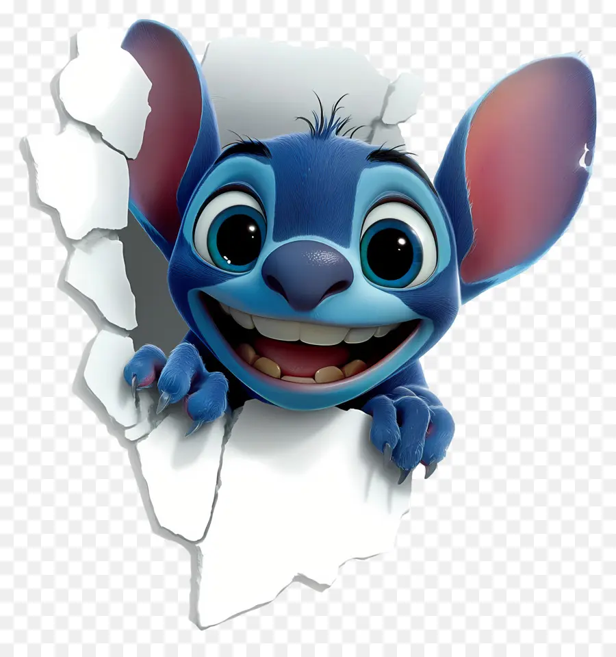 Jahitan Disney，Karakter Alien Biru PNG