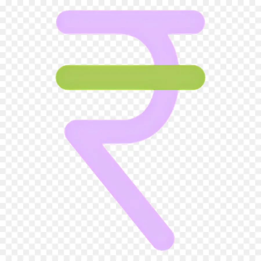 Simbol Rupee，Simbol Rupee Berwarna Warni PNG