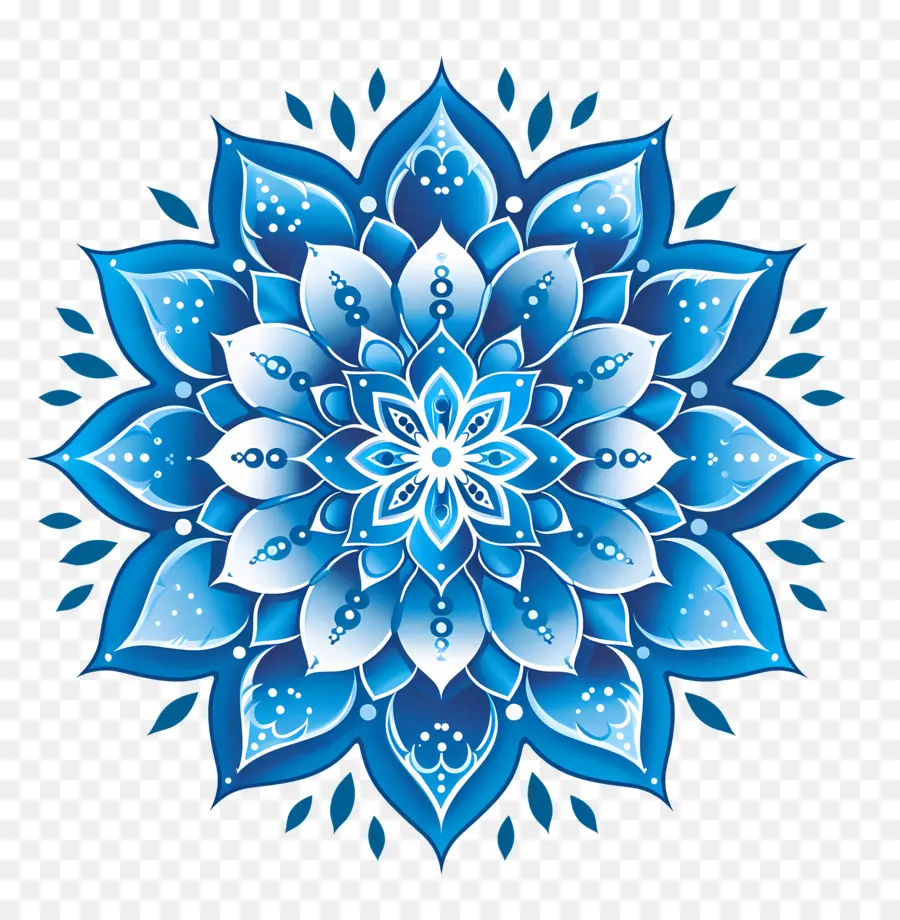 Pola Mandala，Mandala Biru PNG