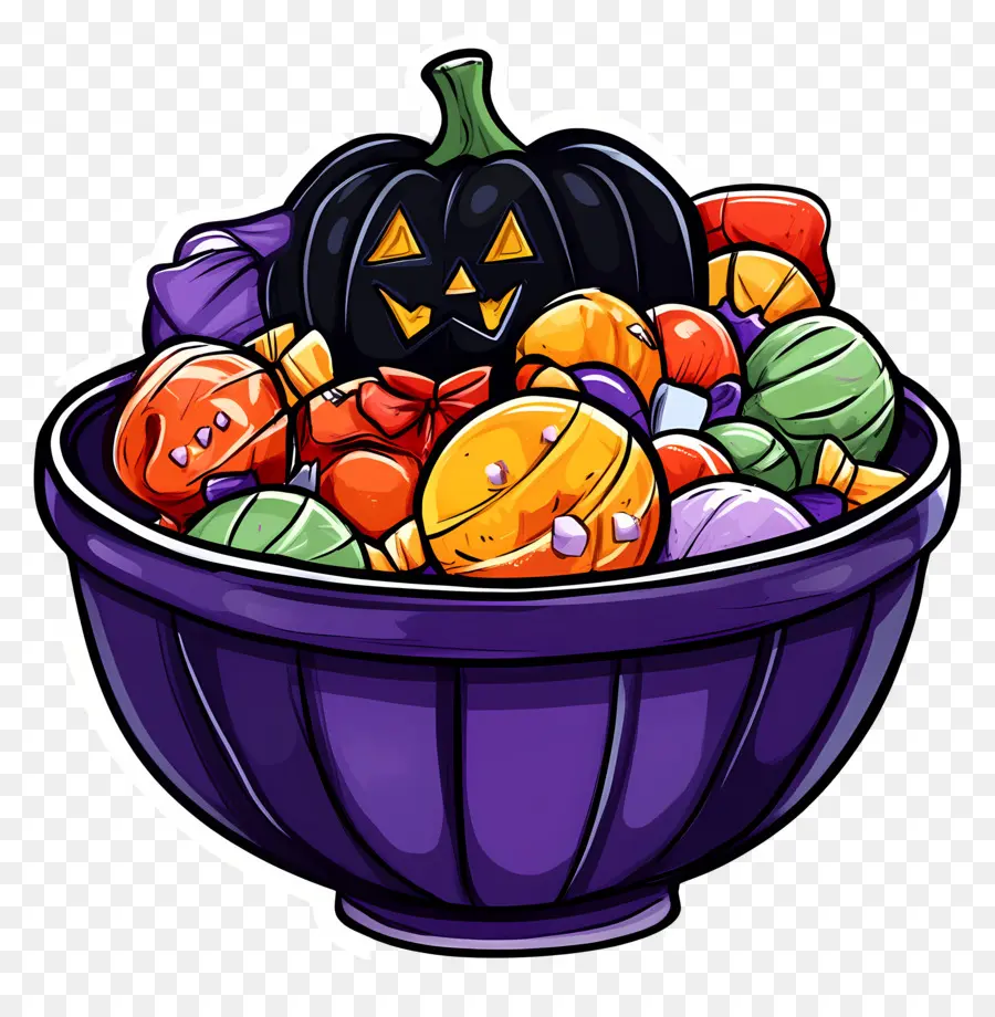 Mangkuk Permen Halloween，Mangkuk Permen Labu PNG