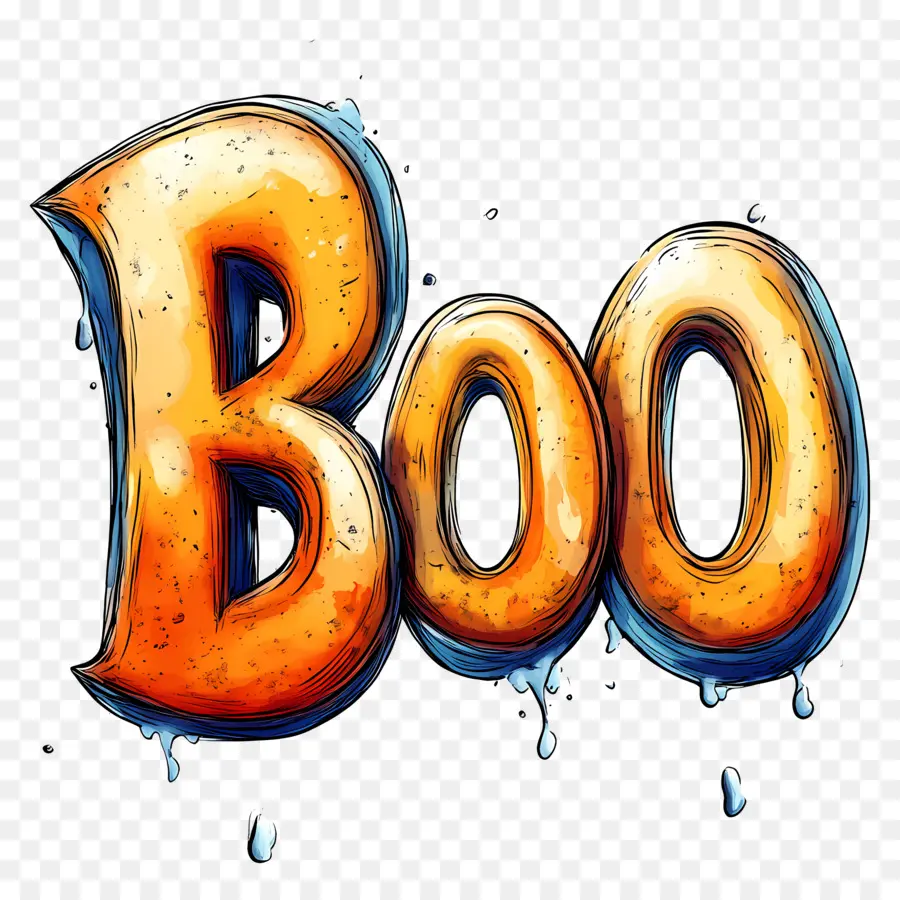 Halloween Boo，Teks Boo PNG