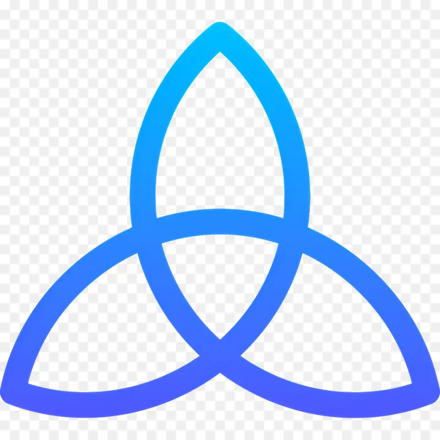 Simbol Trinitas，Triquetra Biru PNG