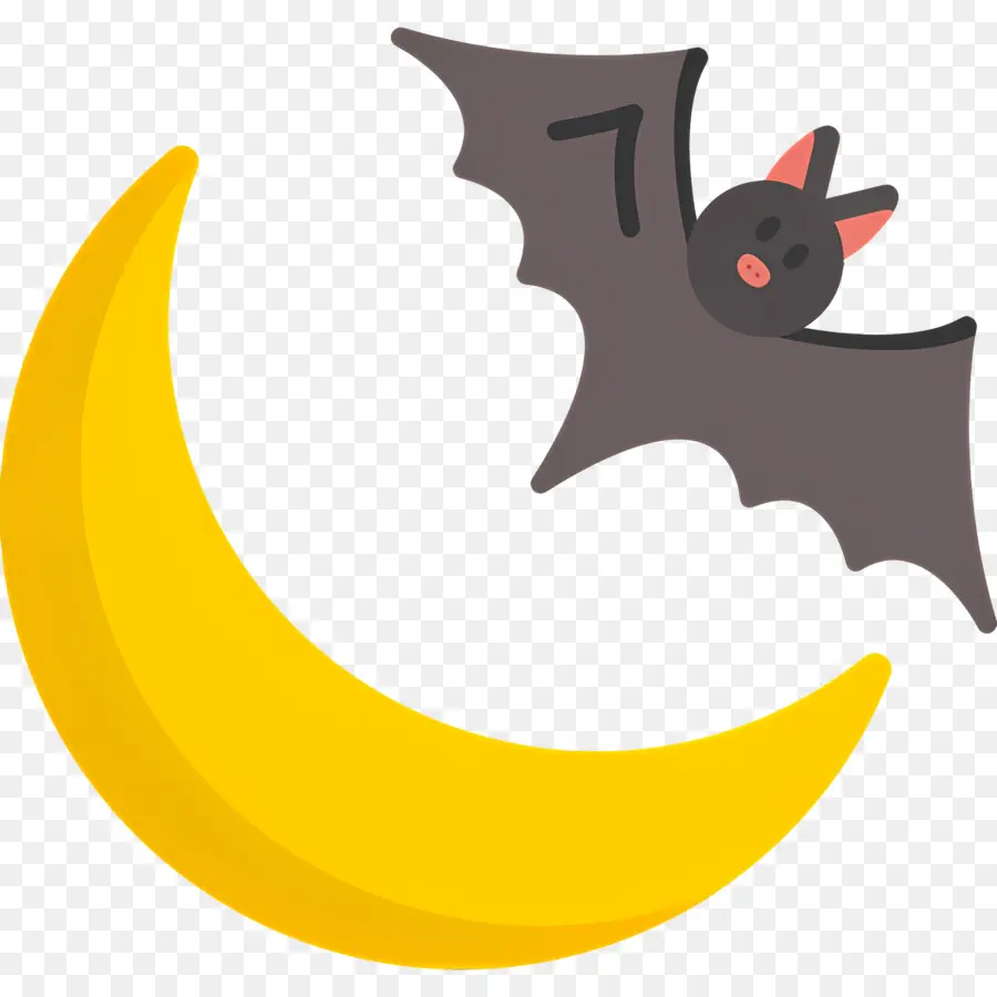 Bulan Halloween，Bulan Dan Kelelawar PNG