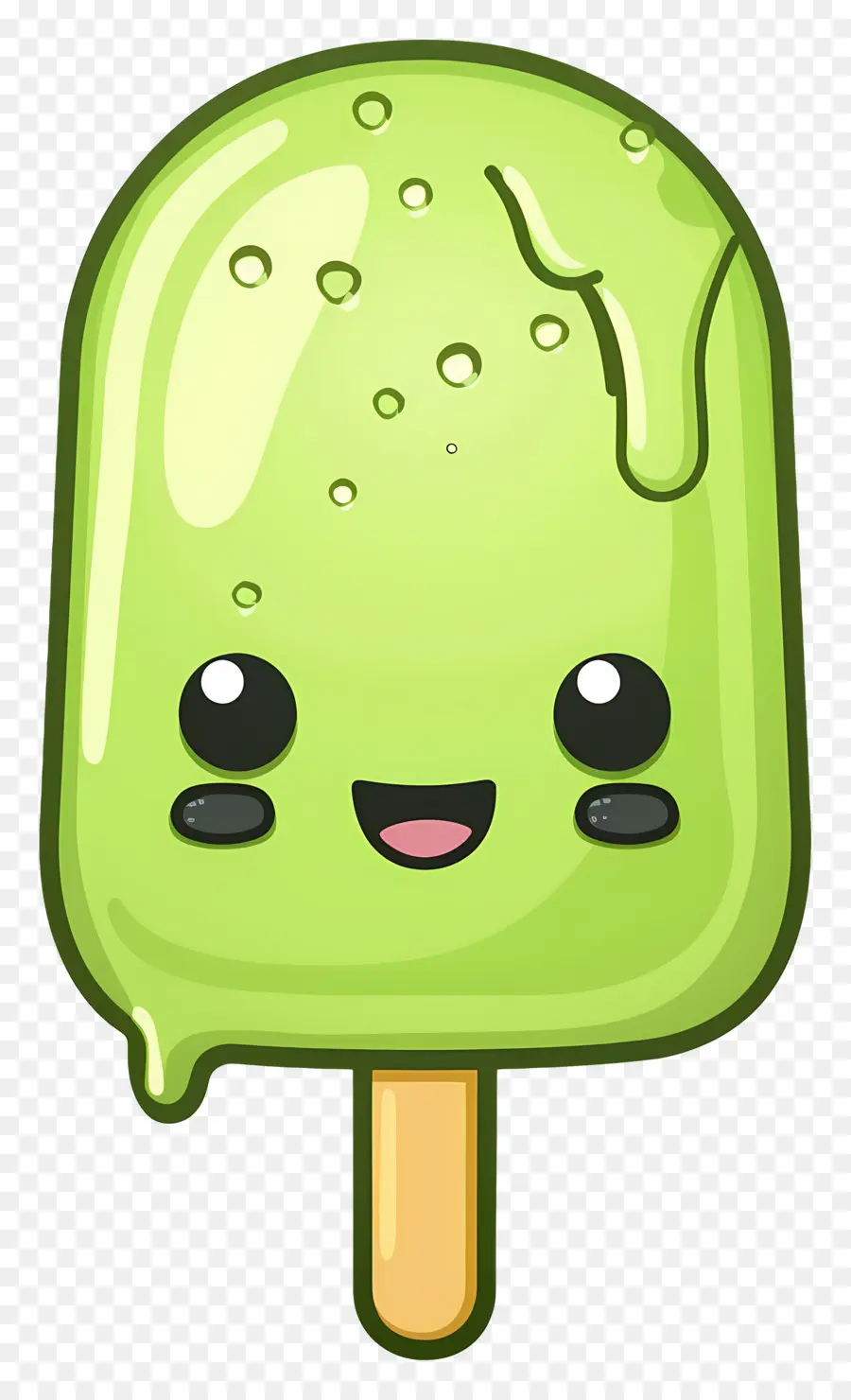 Es Krim Matcha，Es Loli Hijau Yang Lucu PNG