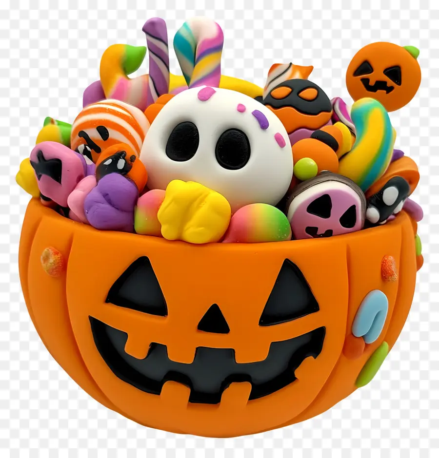 Mangkuk Permen Halloween，Permen Halloween PNG