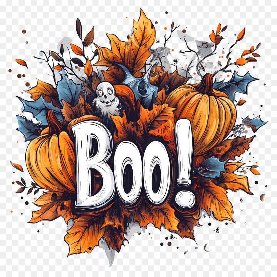 Halloween Boo，Huuu PNG