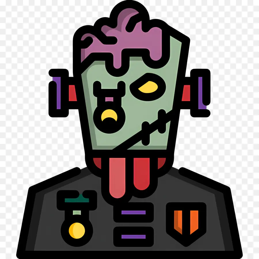 Zombie Hallowen，Ikon Zombi PNG