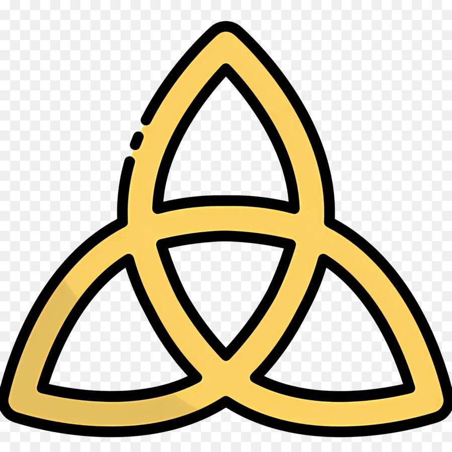 Simbol Trinitas，Triquetra Kuning PNG