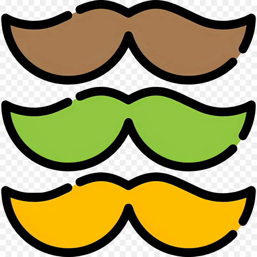 Kumis，Kumis Berwarna Warni PNG