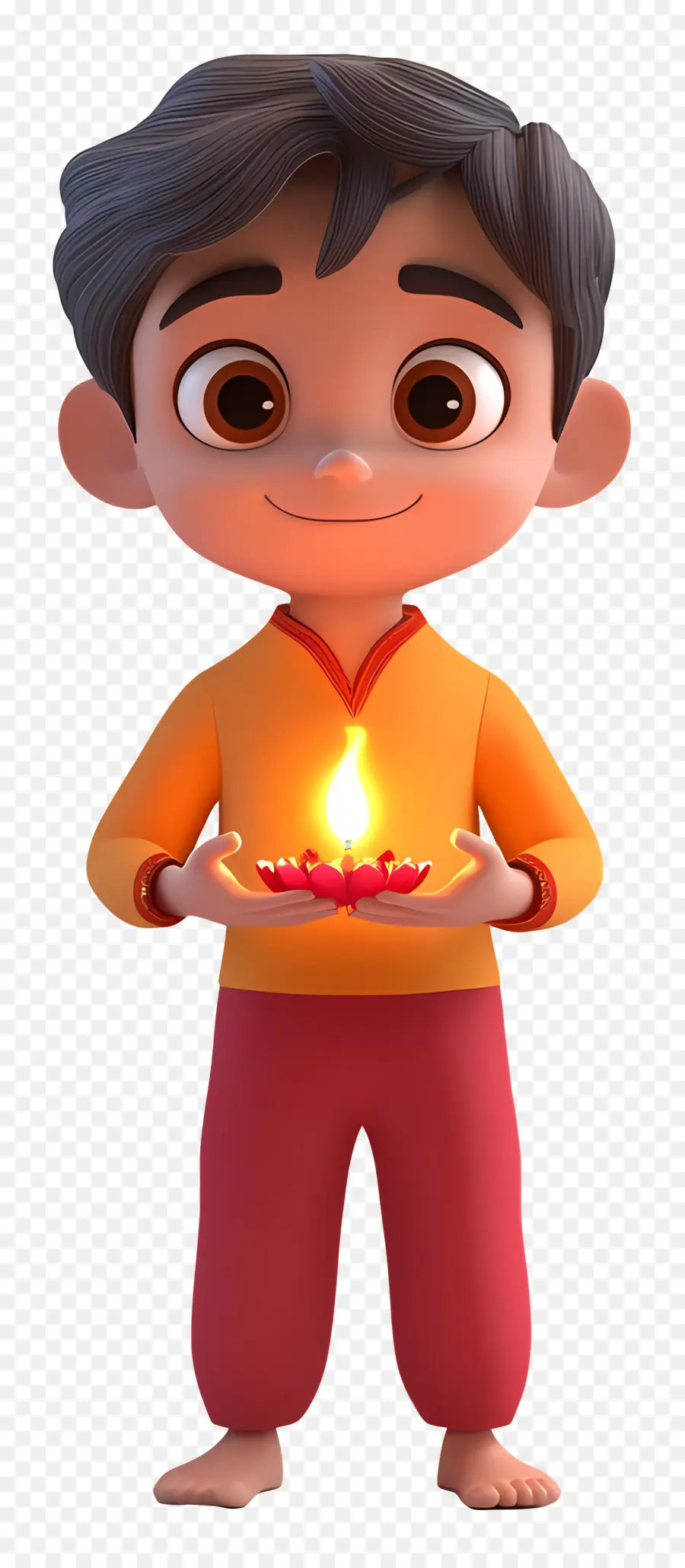 Deepavali，Laki Laki Dengan Diya PNG