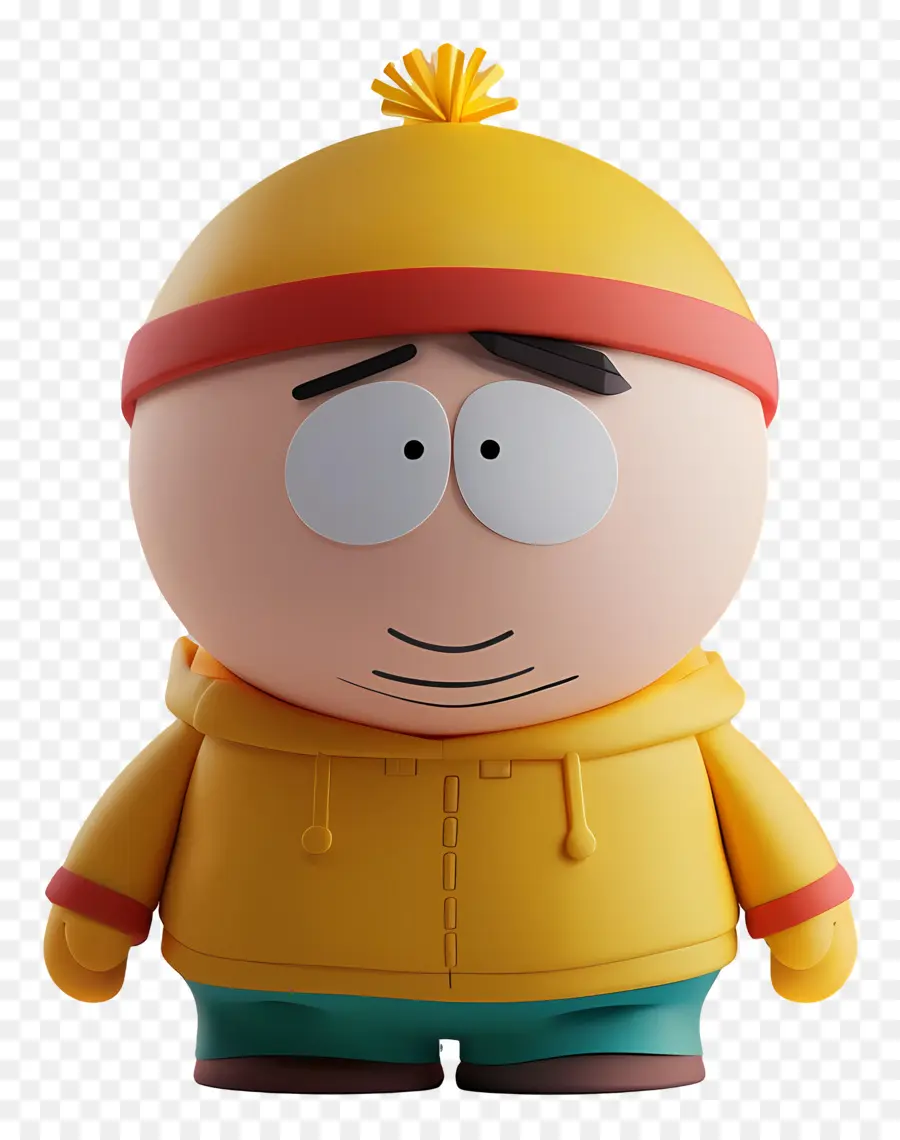 Eric Cartman，Karakter Kartun Dengan Hoodie Kuning PNG