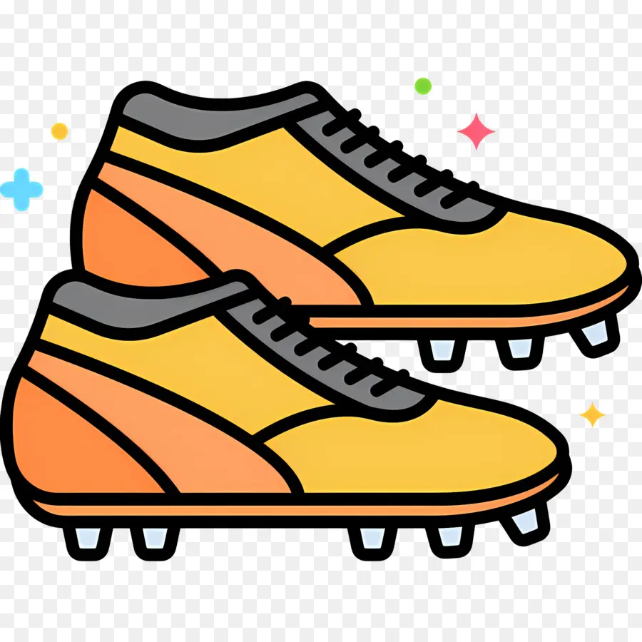 Sepatu Sepak Bola，Sepatu Sepak Bola Kuning PNG