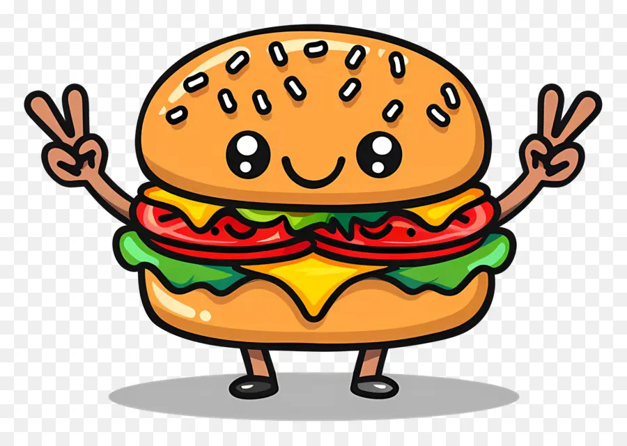 Burger Animasi，Burger Kartun PNG