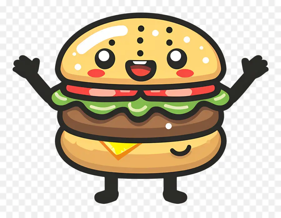 Burger Animasi，Burger Kartun PNG