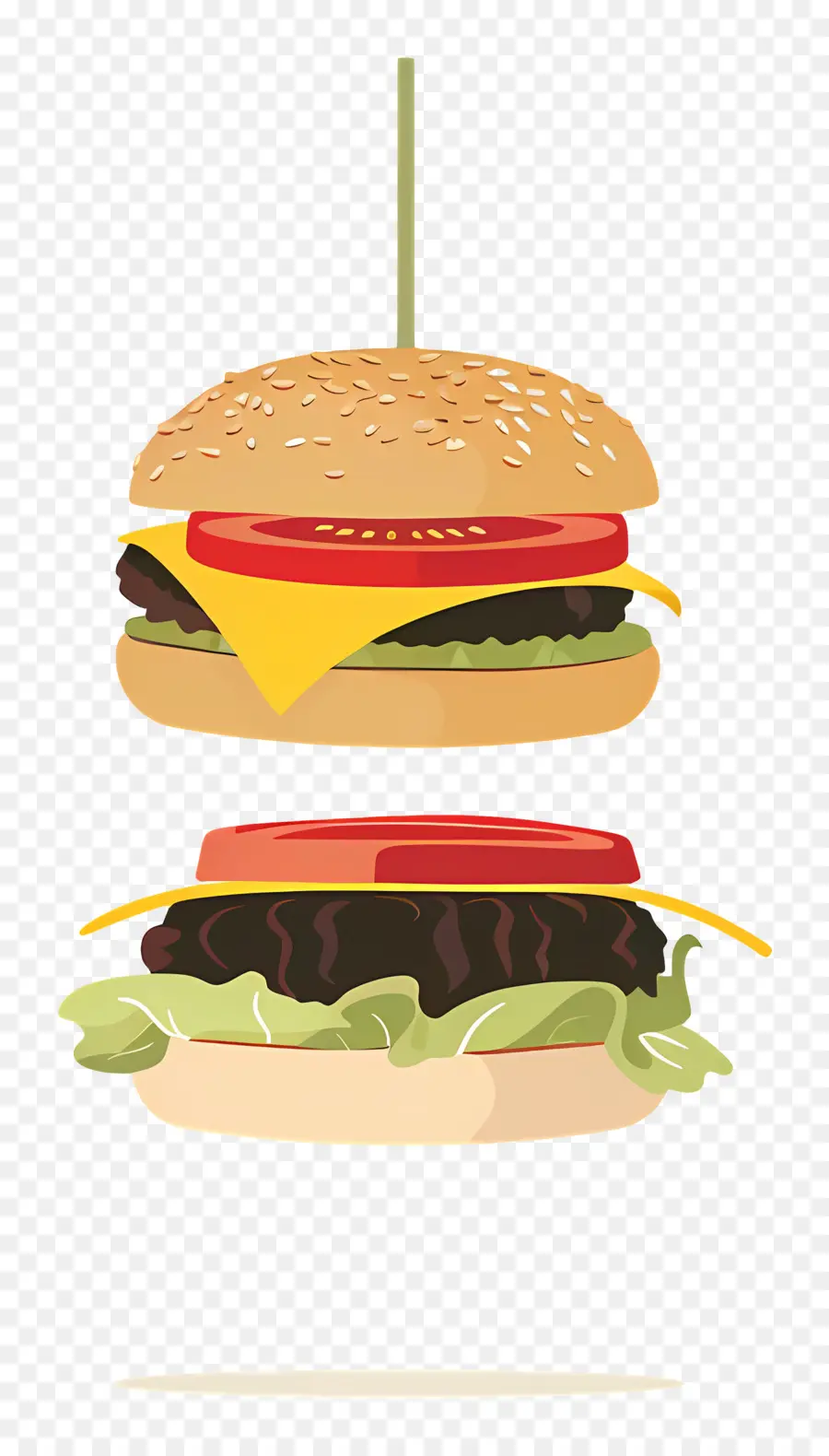 Burger Animasi，Burgernya PNG