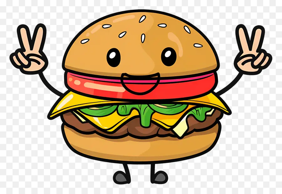 Burger Animasi，Burger Kartun PNG