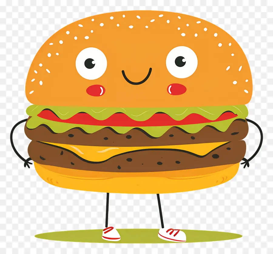 Burger Animasi，Burger Kartun PNG