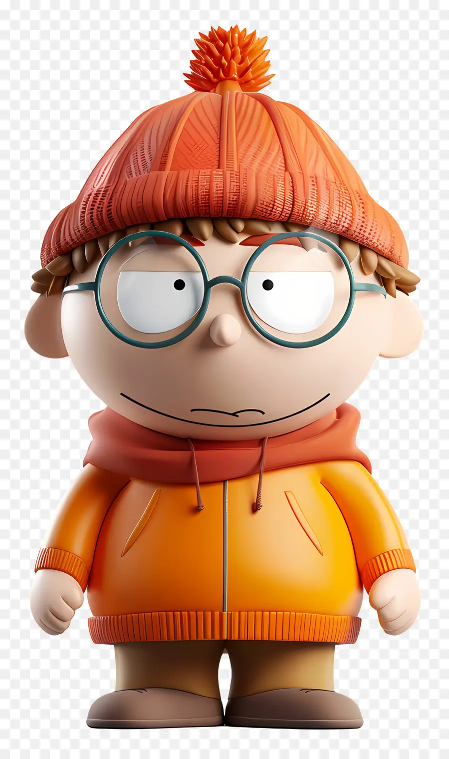 Eric Cartman，Karakter Kartun Dengan Pakaian Oranye PNG