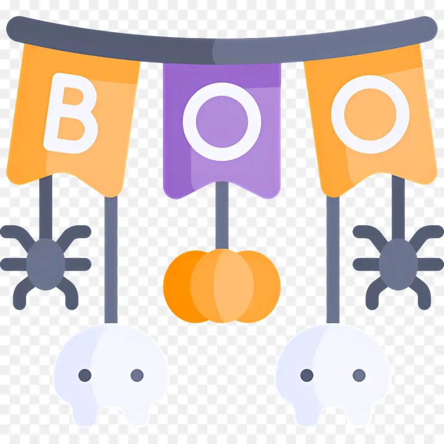 Bendera Halloween，Spanduk Halloween PNG